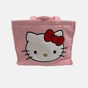 Hello Kitty Pink Sherpa Tote Bag | Viral & Hard to Find | Zip Top